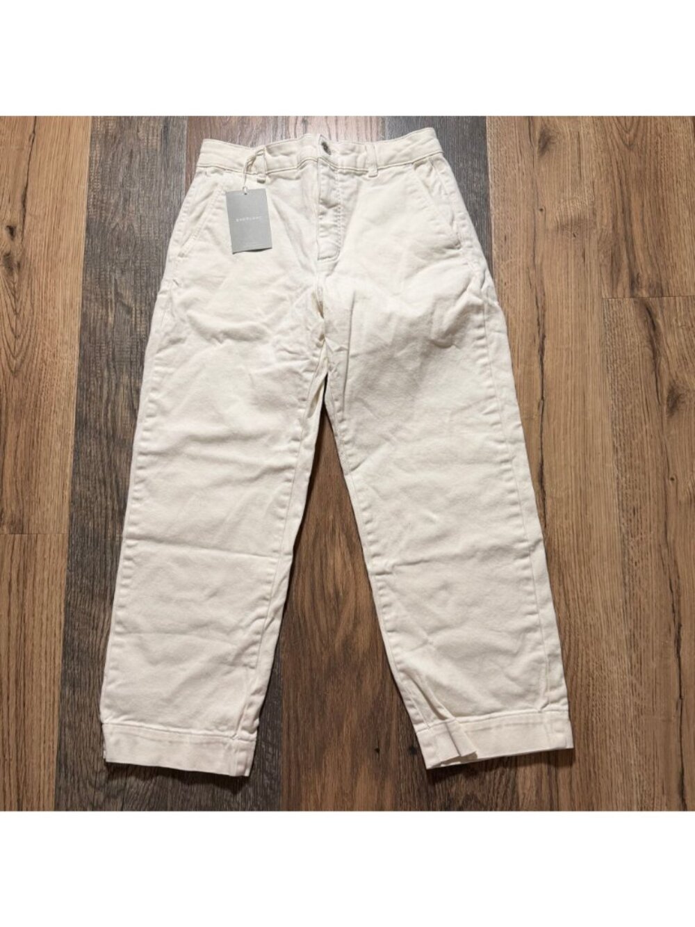 Everlane The Utility Straight Leg Pant Bone Size 8 Regular NWT - Picture 2 of 5